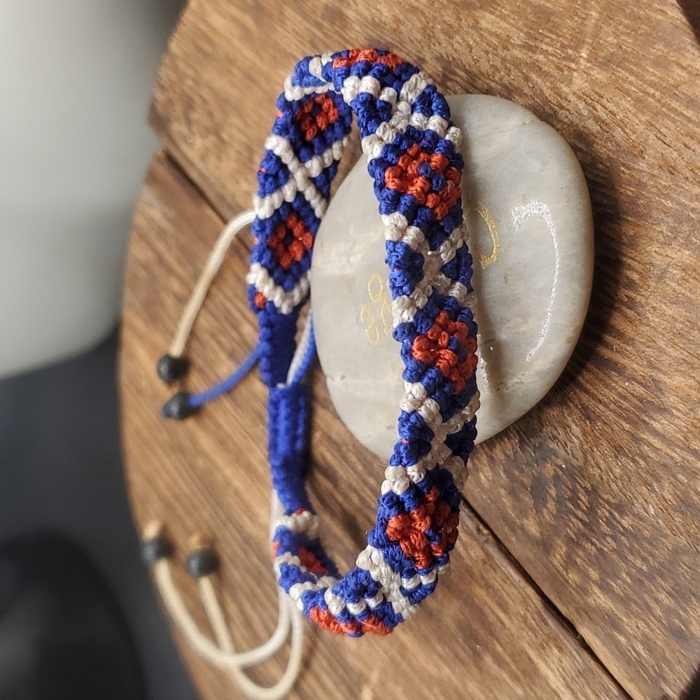 B2726 native Afghan‎ woven bracelet